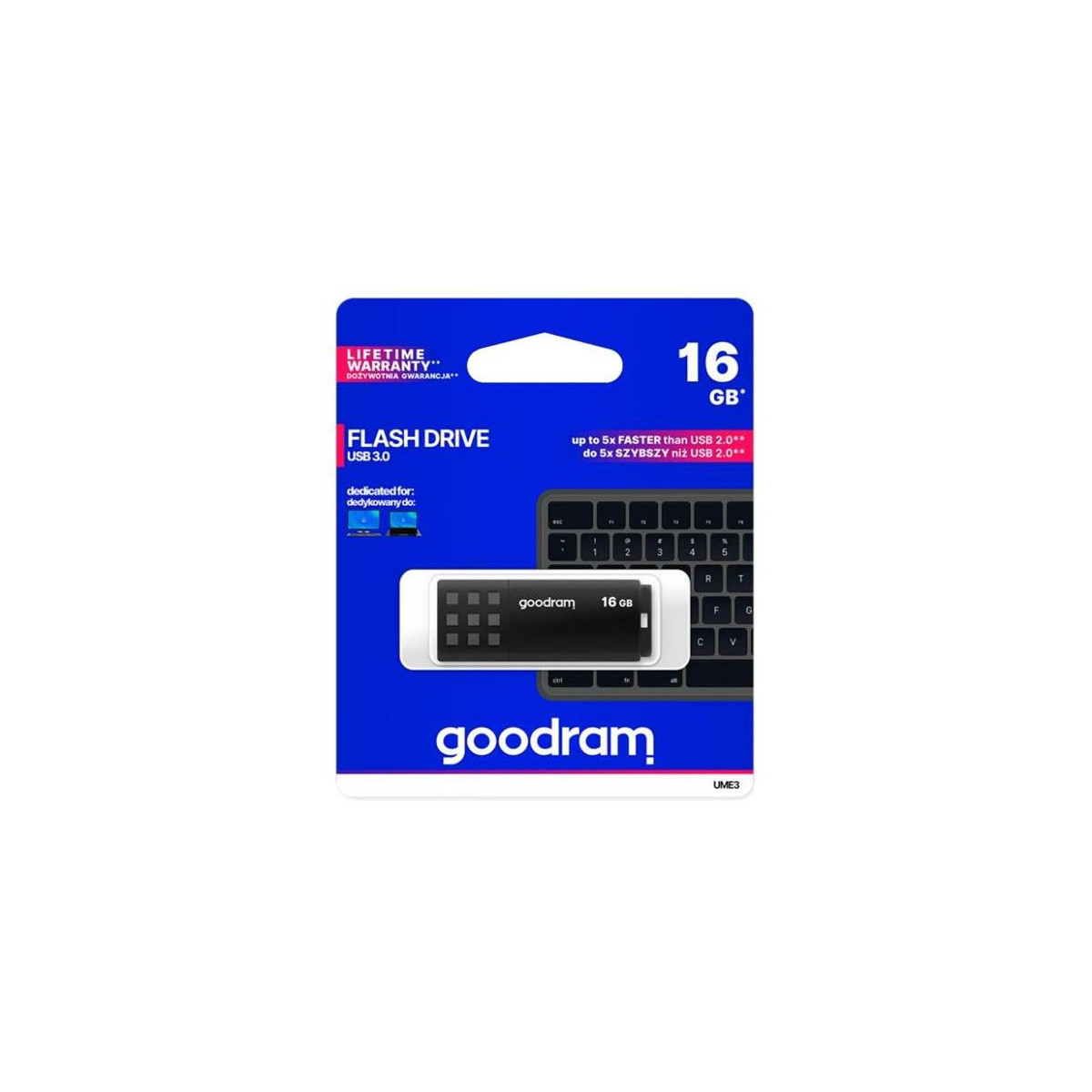 Viac oFlash disk GOODRAM USB 3.0 16GB bílo-černý