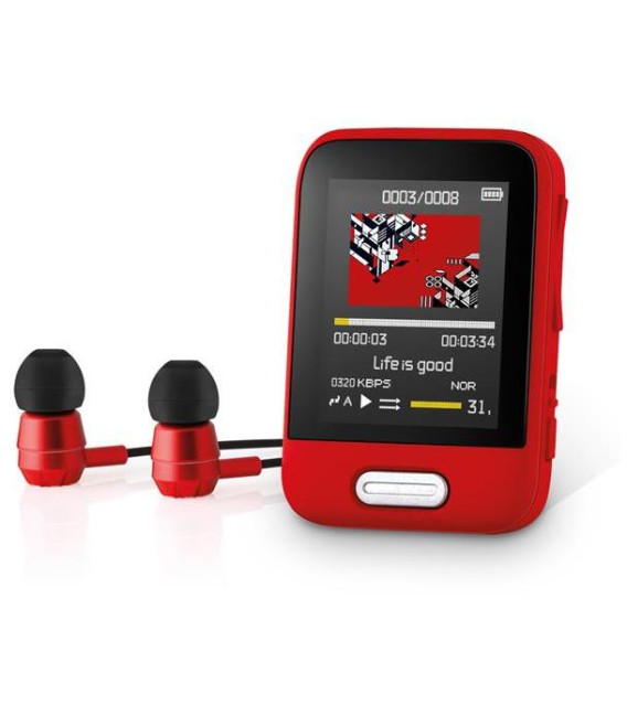 Přehrávač MP3/MP4 SENCOR SFP 7716 Red 16GB