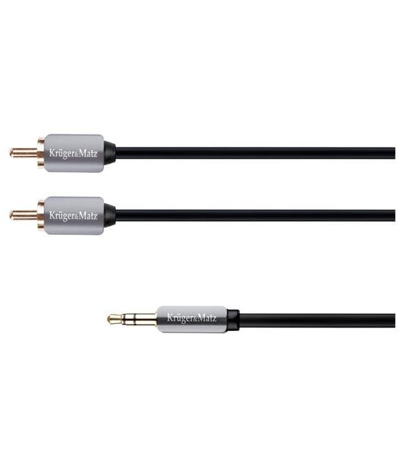 Kabel KRUGER & MATZ JACK 3.5 stereo/2xCINCH 1,8m KM0310