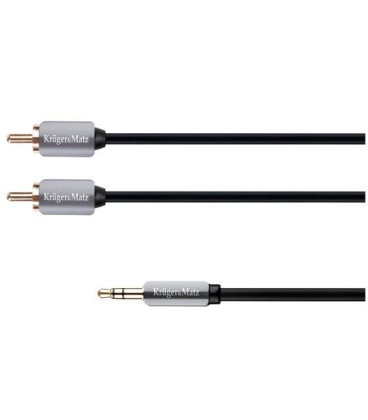 Kabel KRUGER & MATZ JACK 3.5 stereo/2xCINCH 1,8m KM0310