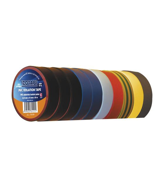 Páska izolační PVC 15/10m barevný mix EMOS 10ks