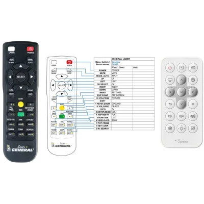 OPTOMA ZH400 - dálkový ovladač s laserovým ukazovátkem kompatibilní