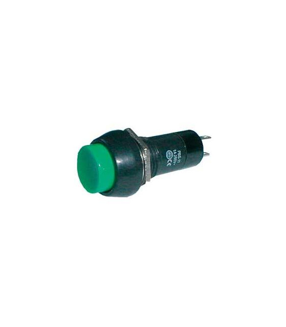 Přepínač tlačítko kul. OFF-(ON) 250V/1A zelené