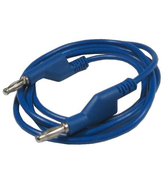 Kabel propojovací 1mm2/ 1m s banánky modrý HADEX N531A