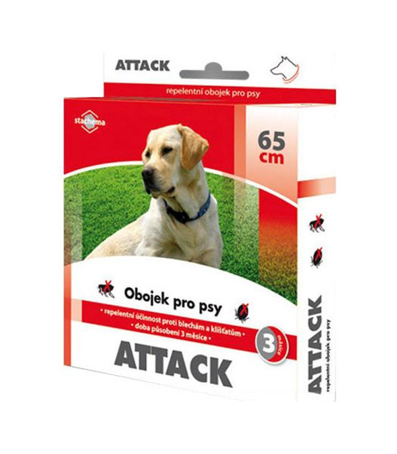 Antiparazitní obojek pro psy STACHEMA Attack 65cm