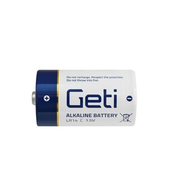 Baterie C (LR14) alkalická GETI