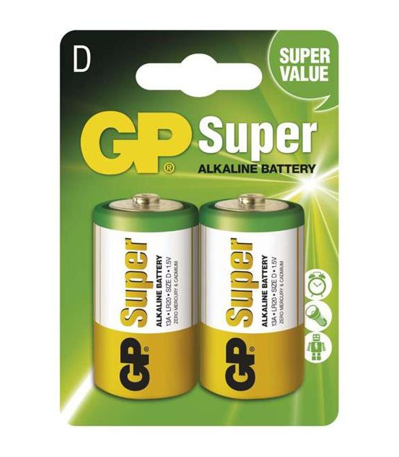 Batéria D (R20) alkalická GP Super Alkaline 2ks