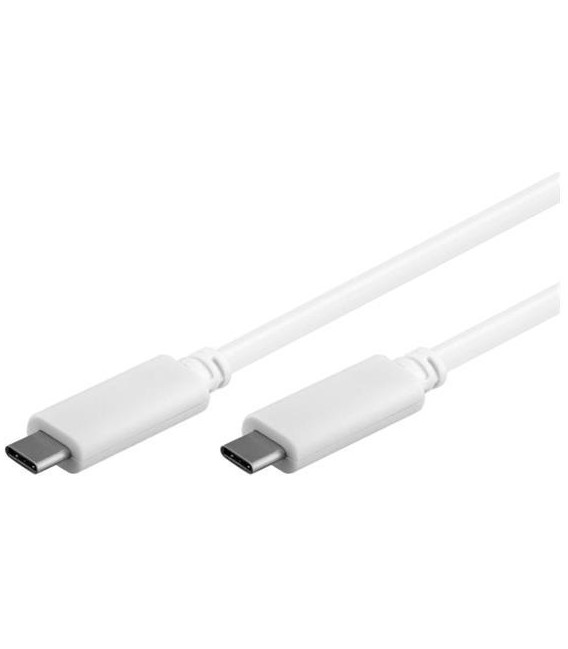 Kabel USB 3.1 C/USB C konektor 1m bílý