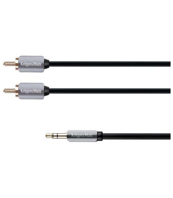 Kabel KRUGER & MATZ JACK 3.5 stereo/2xCINCH 3m KM0311