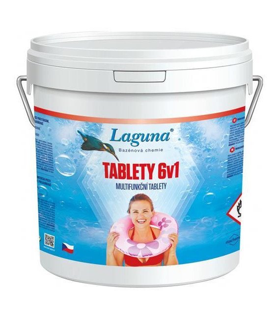 Multifunkční tablety pro chlorovou dezinfekci bazénové vody LAGUNA 6v1 3,2kg