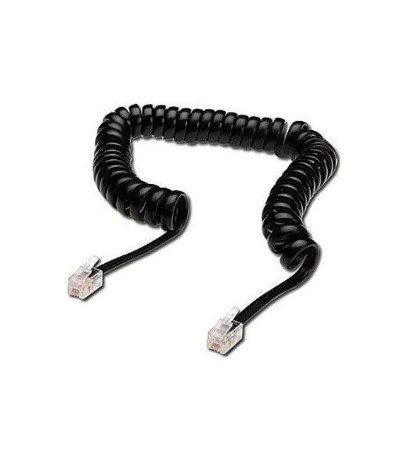 Telefonní kabel kroucený černý TIPA 2m
