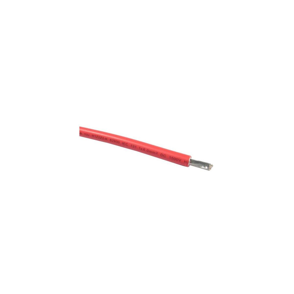 Viac oSolární kabel 10mm2, 1500V, červený