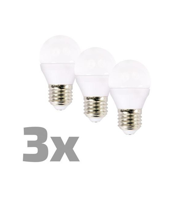 Žárovka LED E27 6W miniGLOBE bílá teplá ECOLUX SOLIGHT WZ432-3 3ks