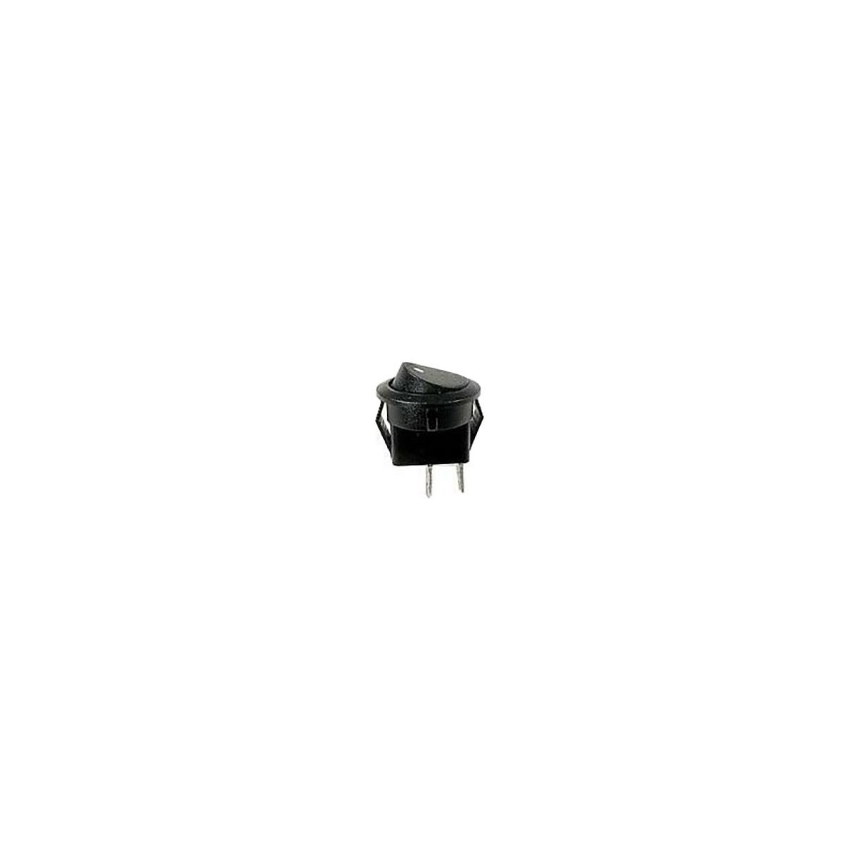 Přepínač kolébkový kul. 2pol./2pin OFF-ON 250V/1A černý