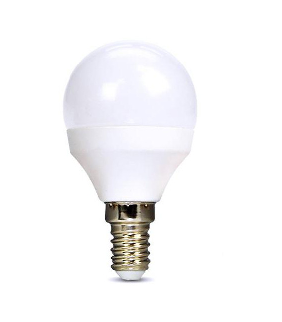 Žárovka LED E14 6W miniGLOBE bílá studená SOLIGHT WZ420-1
