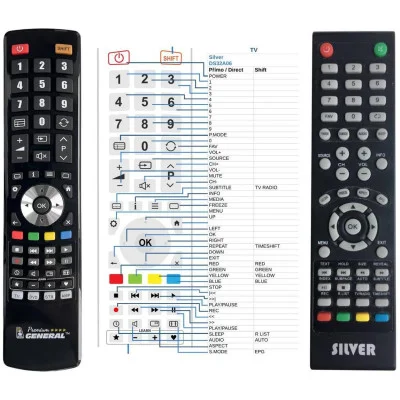 SILVER DS43A06, DS32A06 - 

kompatibilní značkový dálkový ovladač General kompatibilní