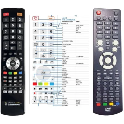 ALCO 043-A55656W170 - 

kompatibilní značkový dálkový ovladač General kompatibilní