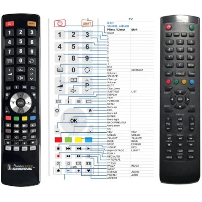Ilike 32HR88, 40FH88 - 

kompatibilní značkový dálkový ovladač General kompatibilní