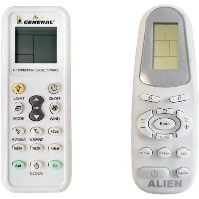ALIEN D9000 - 

kompatibilní značkový dálkový ovladač General pro klimatizaci kompatibilní