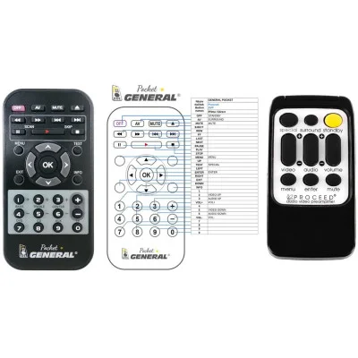 PROCEED AVP - 

kompatibilní značkový dálkový ovladač General kompatibilní