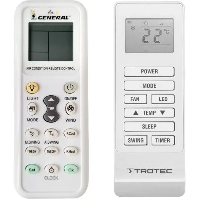 TROTEC PAC-W2200, PAC-W 2650 SH (7140000387) - 

kompatibilní značkový dálkový ovladač General pro klimatizaci kompatibilní