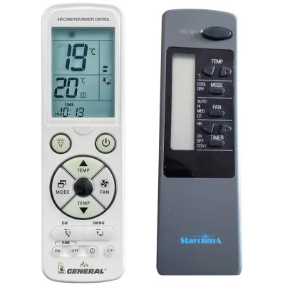 Starclima UE190RA, STAR001 - 
luxusní podsvícený
dálkový ovladač pro klimatizaci kompatibilní