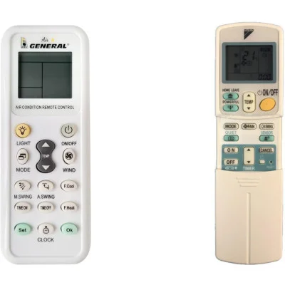 DAIKIN ARC433B2 - 

kompatibilní značkový dálkový ovladač General pro klimatizaci kompatibilní