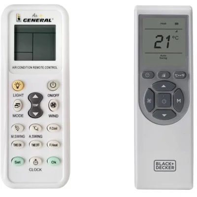 BLACK plus DECKER BXAC12000E - 

kompatibilní značkový dálkový ovladač General pro klimatizaci kompatibilní