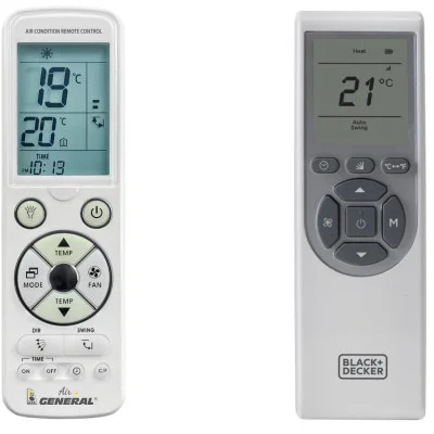 BLACK plus DECKER BXAC12000E - 
luxusní podsvícený
dálkový ovladač pro klimatizaci kompatibilní