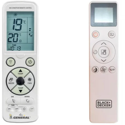 BLACK plus DECKER BPT06WTB - 
luxusní podsvícený
dálkový ovladač pro klimatizaci kompatibilní