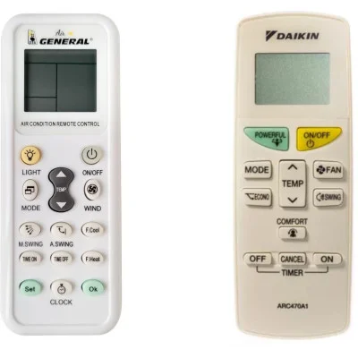 DAIKIN ARC470A1, ARC470A11, ARC470A16, ARC469A5, ARC455A1, FTXN-L9 - 

kompatibilní značkový dálkový ovladač General pro klimati
