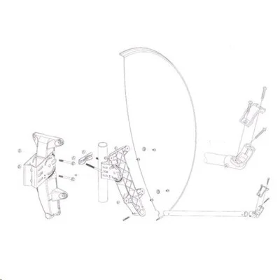 OP 80 Fe MASCOM satelitní parabola – červená, bez potisku