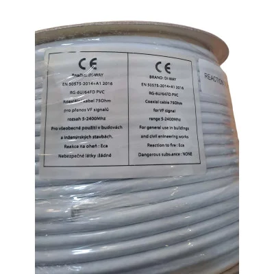 Koaxiální Kabel DI-WAY RG-6U/64FD  6,7 Mm
