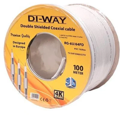 Koaxiální Kabel DI-WAY RG-6U/64FD / 100m / 6,7 Mm