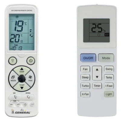 General HIYASU YAW1F, HS-9UIHN-W, HS-12UIHN-W, HS-18UIHN-W, HS-24UIHN-W - 

dálkový ovladač pro klimatizaci