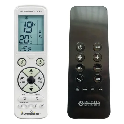 General OLIMPIA SPLENDID Unico Pro Inverter 14 HP, 30 HP, Unico Tower 25 HP RVA, Unico Edge - 

dálkový ovladač pro klimatizaci