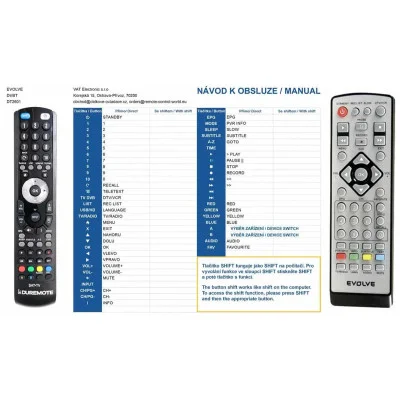 EVOLVE - DT 2601 dálkový ovladač