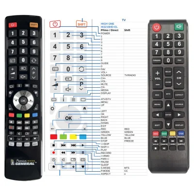 General HIGH ONE HI3218HD-EL - \n\nnáhradní dálkový ovladač