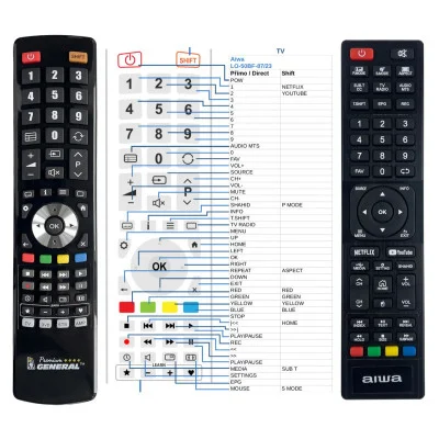 General AIWA LO-50BF-87-23 - \n\nnáhradní dálkový ovladač