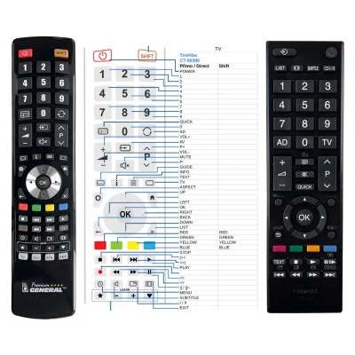 General TOSHIBA CT-90386 - \n\nnáhradní dálkový ovladač