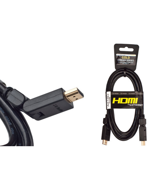 Kabel HDMI 1,8m Opticum Flexi úhlový (1.4 – Ethern