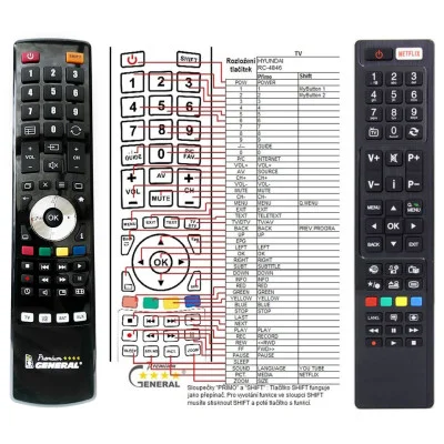 GOGEN RC4848 NETFLIX - dálkový ovladač, náhrada kompatibilní