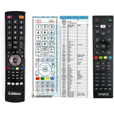 VIVAX TV-40S60T2S2 - dálkový ovladač, náhrada kompatibilní