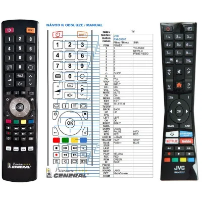 JVC RM-C3337 - dálkový ovladač, náhrada kompatibilní