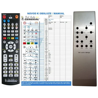 BEL CANTO PRe2 - dálkový ovladač, náhrada kompatibilní