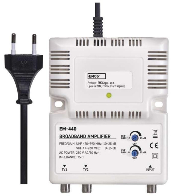 EMOS EM-440 4G/LTE790 zesilovač / VHF / UHF